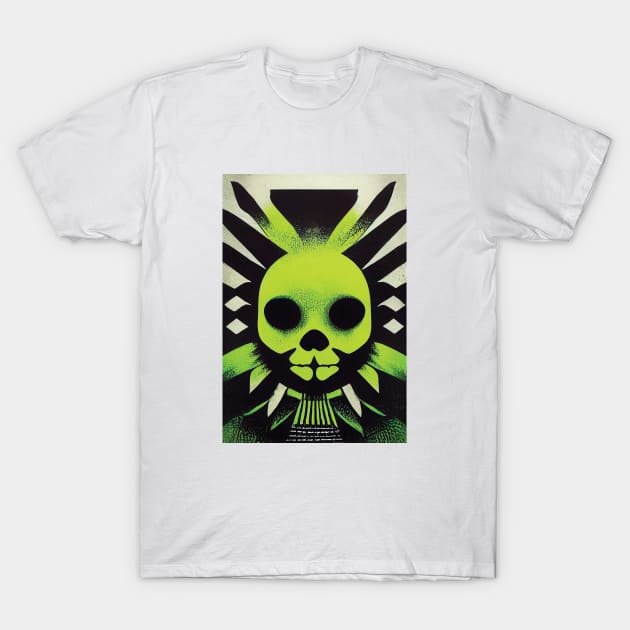 Acid Death, Neon color spooky skull design T-Shirt by GoodTripsOnly